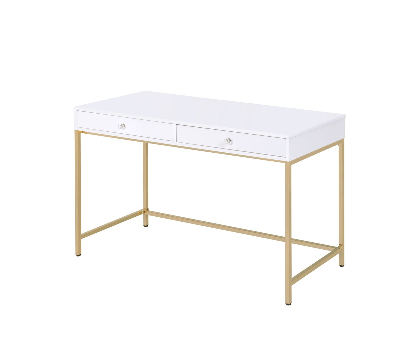 Ottey Desk in White & Gold