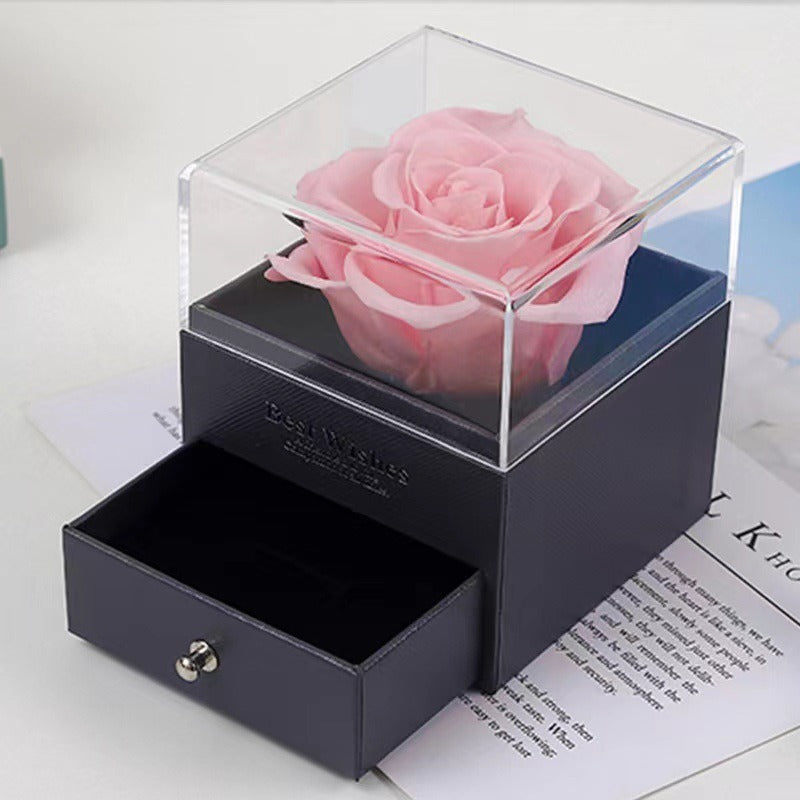 Rose Jewelry Gift Box with drawer