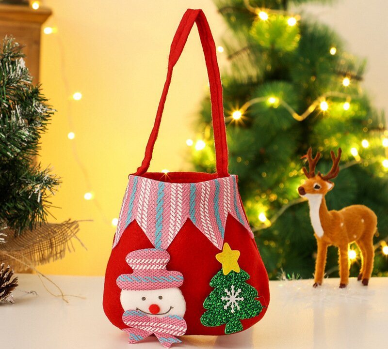 4pcs Christmas Gift Bags with Drawstring